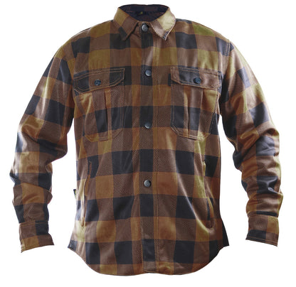 Helgrade Cornell Mesh Moto Shirt Men's Brown Size M