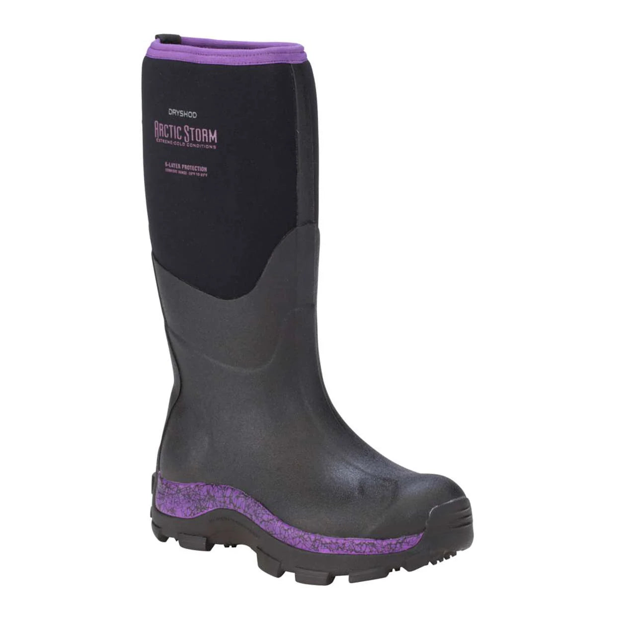 DryShod W's Arctic Storm Hi Black/Purple Size 9