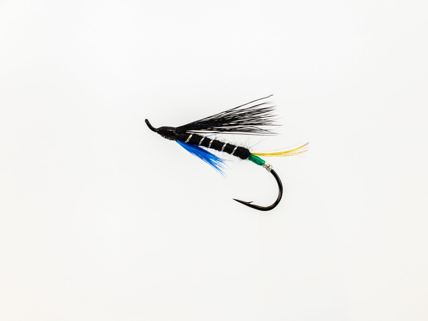 Wet Fly Dark Wing Blue Charm Green Butt #4