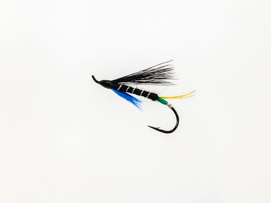 Wet Fly Dark Wing Blue Charm Green Butt #4
