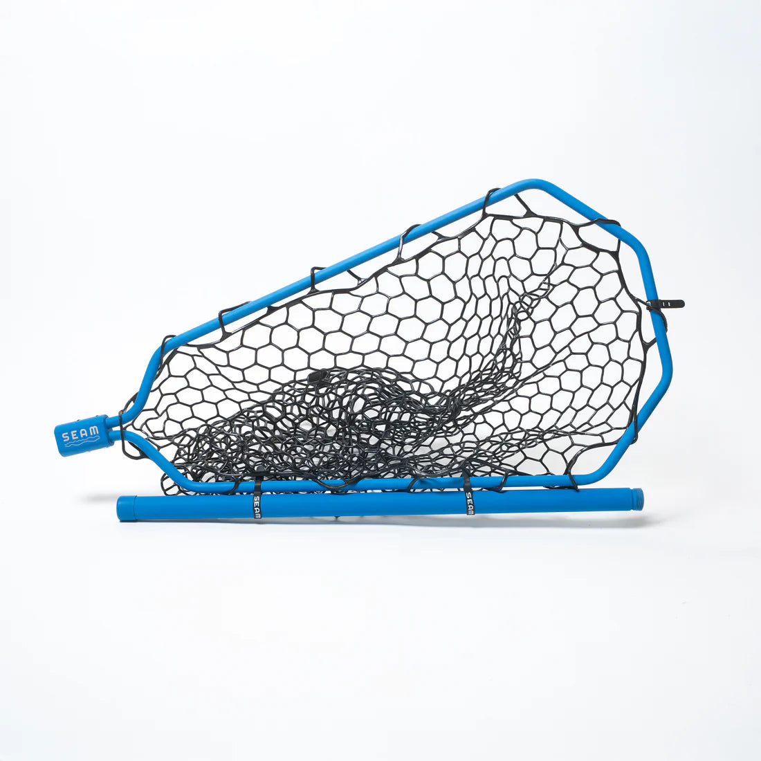 Seam Fishing Dory Landing Net Blue Charm with 2' Handle