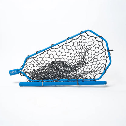 Seam Fishing Dory Landing Net Blue Charm with 2' Handle