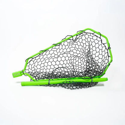 Seam Fishing Dory Landing Net Electric Lizard Green with 2' Handle