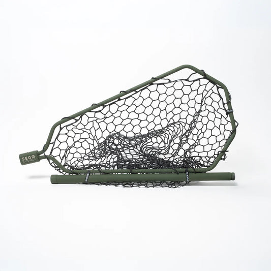 Seam Fishing Dory Landing Net Woodland Green with 2' Handle