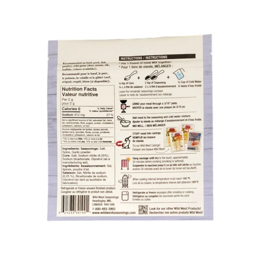Wild West Jerky Seasoning European Garlic