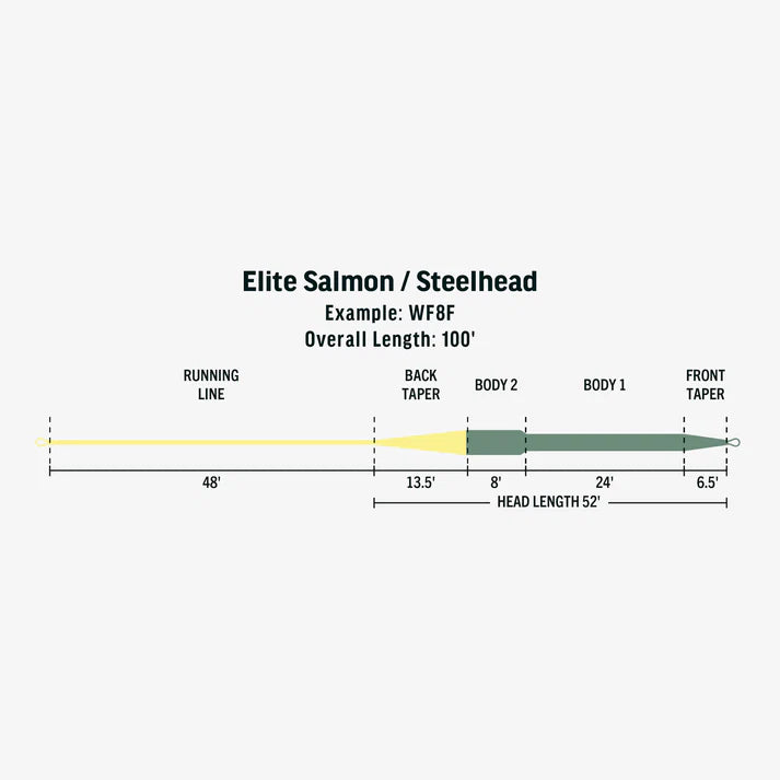 RIO Elite Salmon/Steelhead Slick Cast Moss/Yellow WF8F