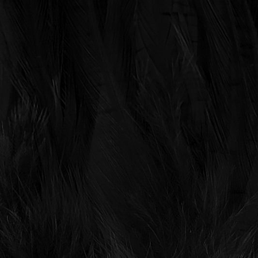 Shor Hackle 6" to 8" Black 3 g