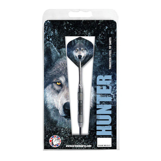 British Darts Hunter Darts Full Knurl 22g 80% Tungsten