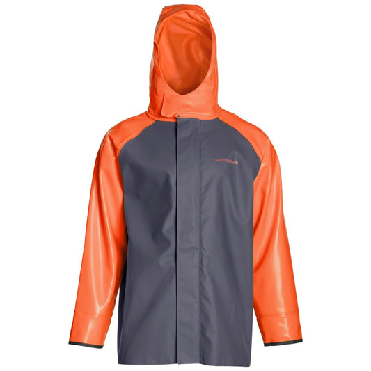 Grundens Hauler Jacket Orange and Grey Size 4XL