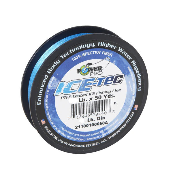 Power Pro Ice-Tec Ice Fishing Line Marine Blue 8lb 50yd