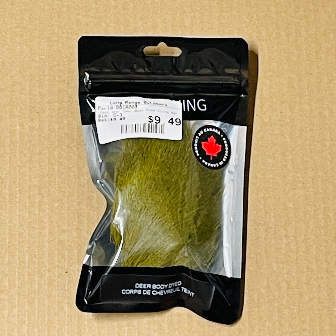 Shor Deer Body Dyed Olive from White 8 g