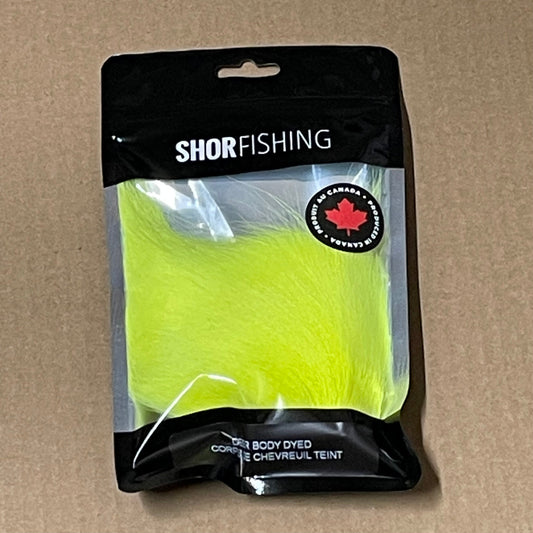 Shor Deer Body Dyed Fluorescent Yellow from White 8 g