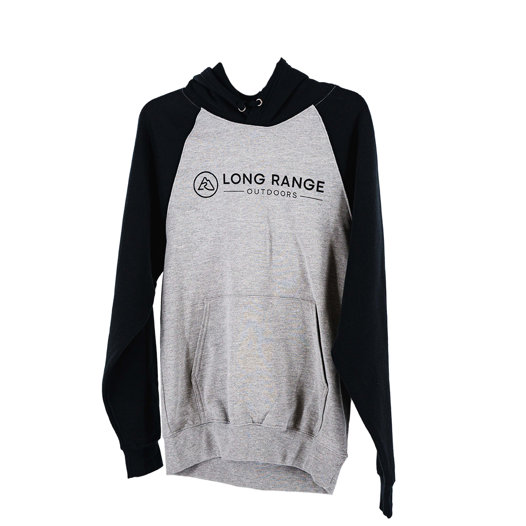 LRO ATC Athletic Hoodie Heather and Black Raglan Size S