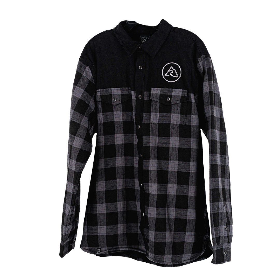 LRO Stormtech Logan Thermal Longsleeve Shirt Men's Carbon Plaid Size M