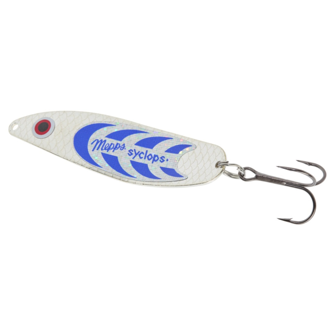 MEPPS Syclops Fishing Spoon Plain Silver Blue