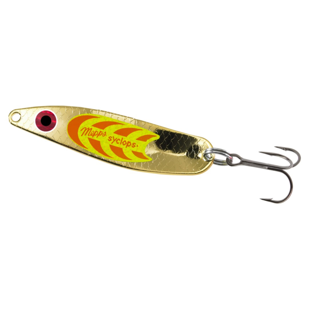 Mepps Syclops Fishing Spoon Plain Gold/Chartreuse