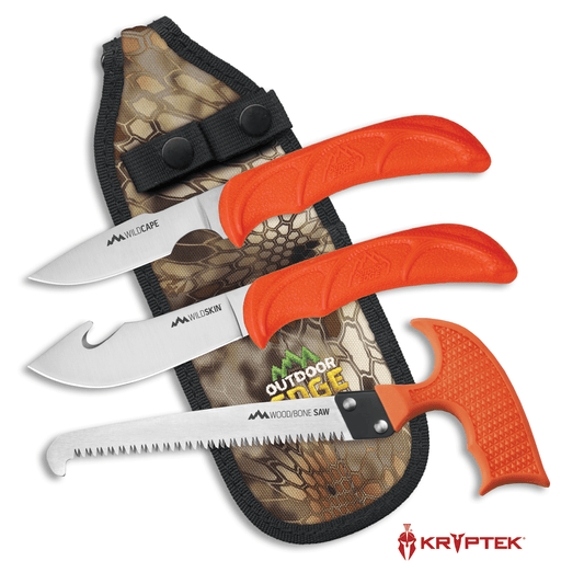 Outdoor Edge WildGuide 3-Piece Field Set in Orange