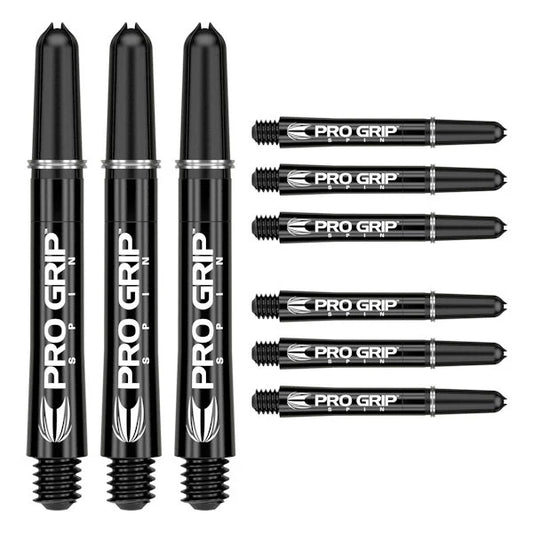 Target Darts Pro Grip Spin Shaft  Black Short 9-Pack