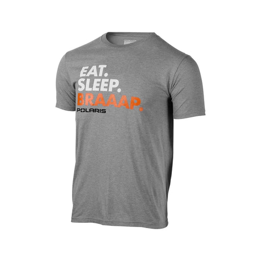 Mens Eat Sleep Brap Tee Gray 2XL