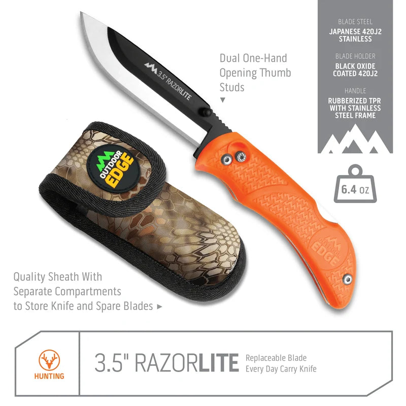 Outdoor Edge RazorPro L Knife Orange