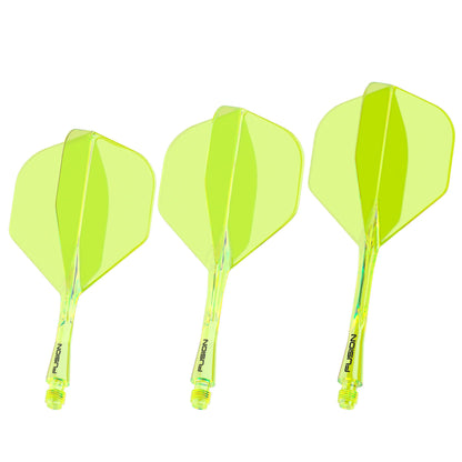 Winmau Fusion #2 Dart Flight and Shaft Neon Yellow Short