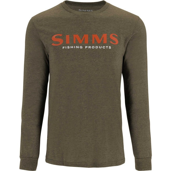 Simms Logo Longsleeve T-Shirt Mens Loden Heather 2XL
