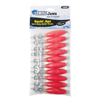 Compac Squid Jig Green 3.5" 10pk