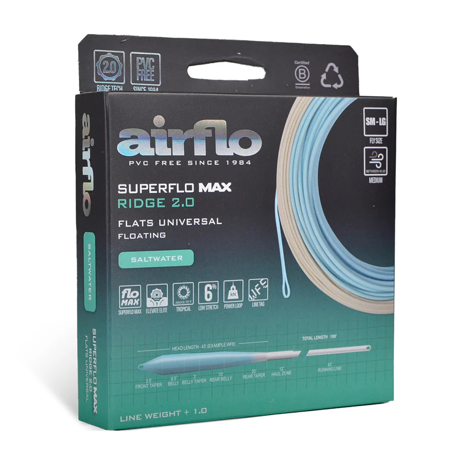Airflo Superflo Max Ridge 2.0 Fishing Line Flats Universal WF9F