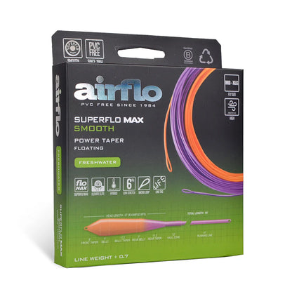 Airflo Superflo Max Smooth Power Taper Sunburst/Purple 8wf