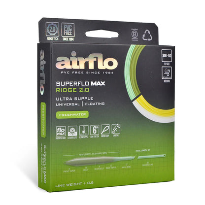 Airflo Superflo Max Ridge 2.0 Fishing Line Ultra Supple Pale Olive/Mint Green WF7F