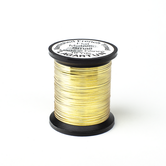 Lagartun French Varnished Flat Tinsel Small Gold 10yd