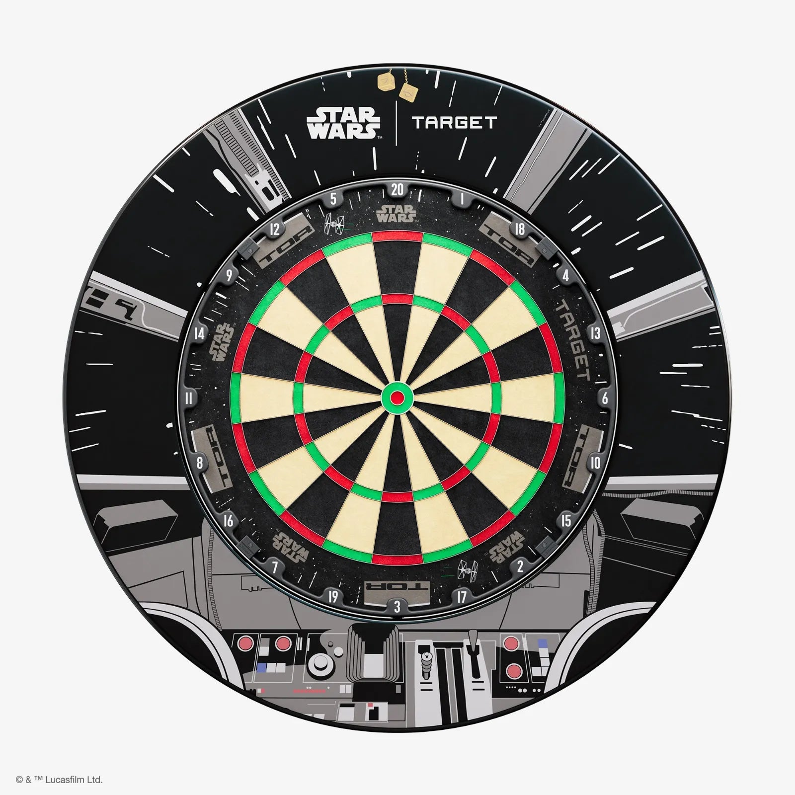 Target Darts Millennium Falcon Dartboard and Surround Bundle