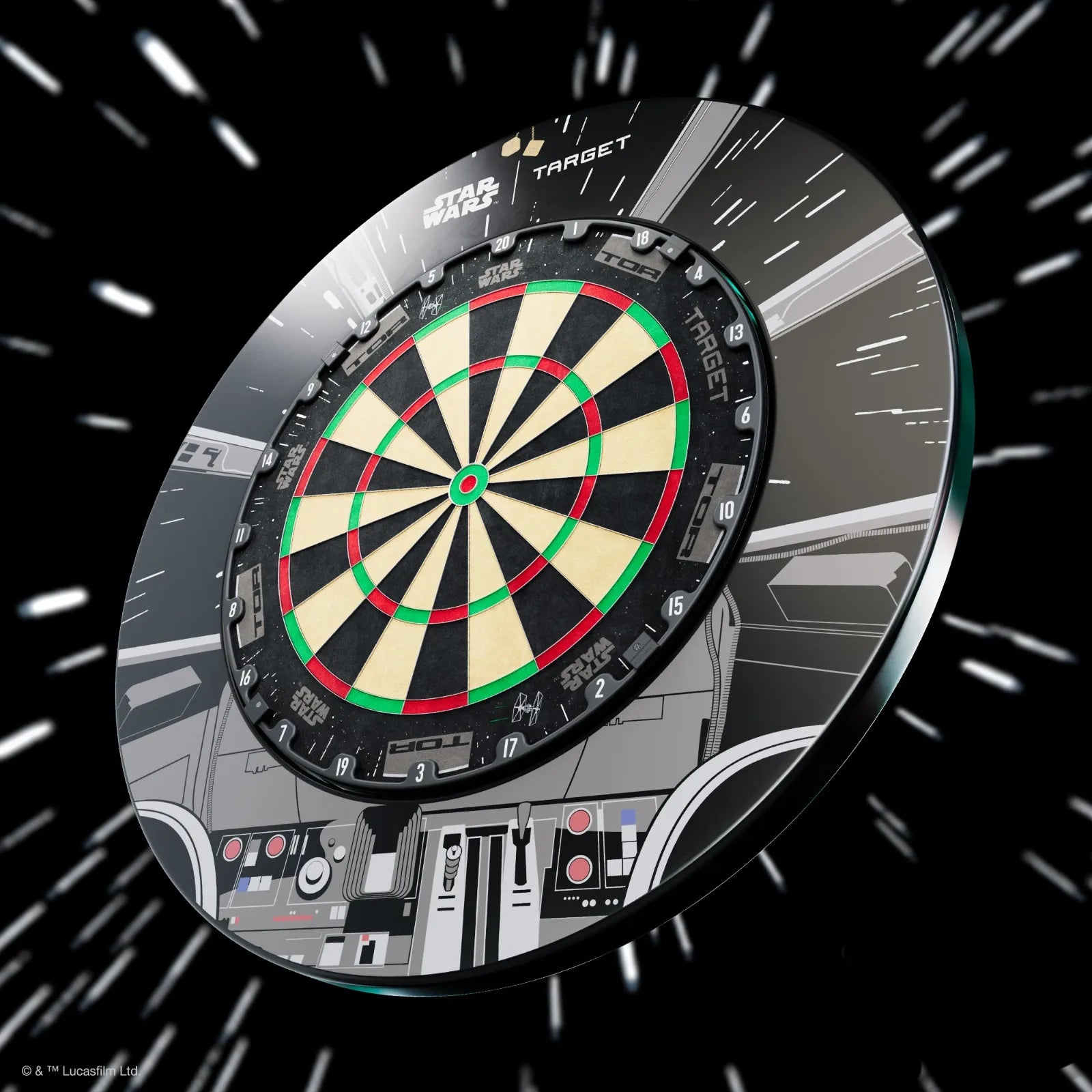 Target Darts Millennium Falcon Dartboard and Surround Bundle