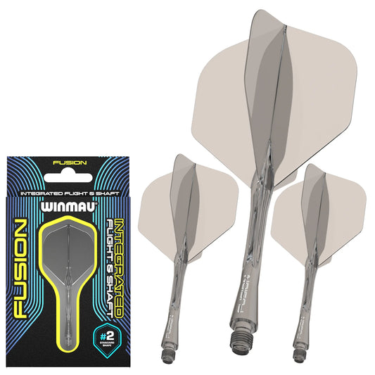 Winmau Fusion #2 Dart Flight and Shaft Grey Medium