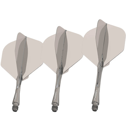 Winmau Fusion #2 Dart Flight and Shaft Grey Short
