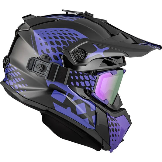 CKX Titan Original Helmet Viper Black and Purple Glossy Size S