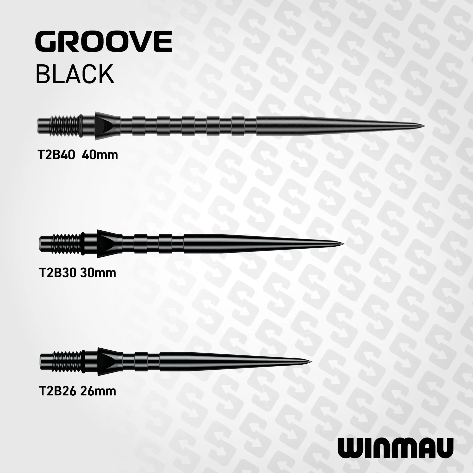 Winmau Switch Points Grooved Black
