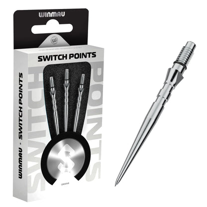 Winmau Switch Points Grooved Silver