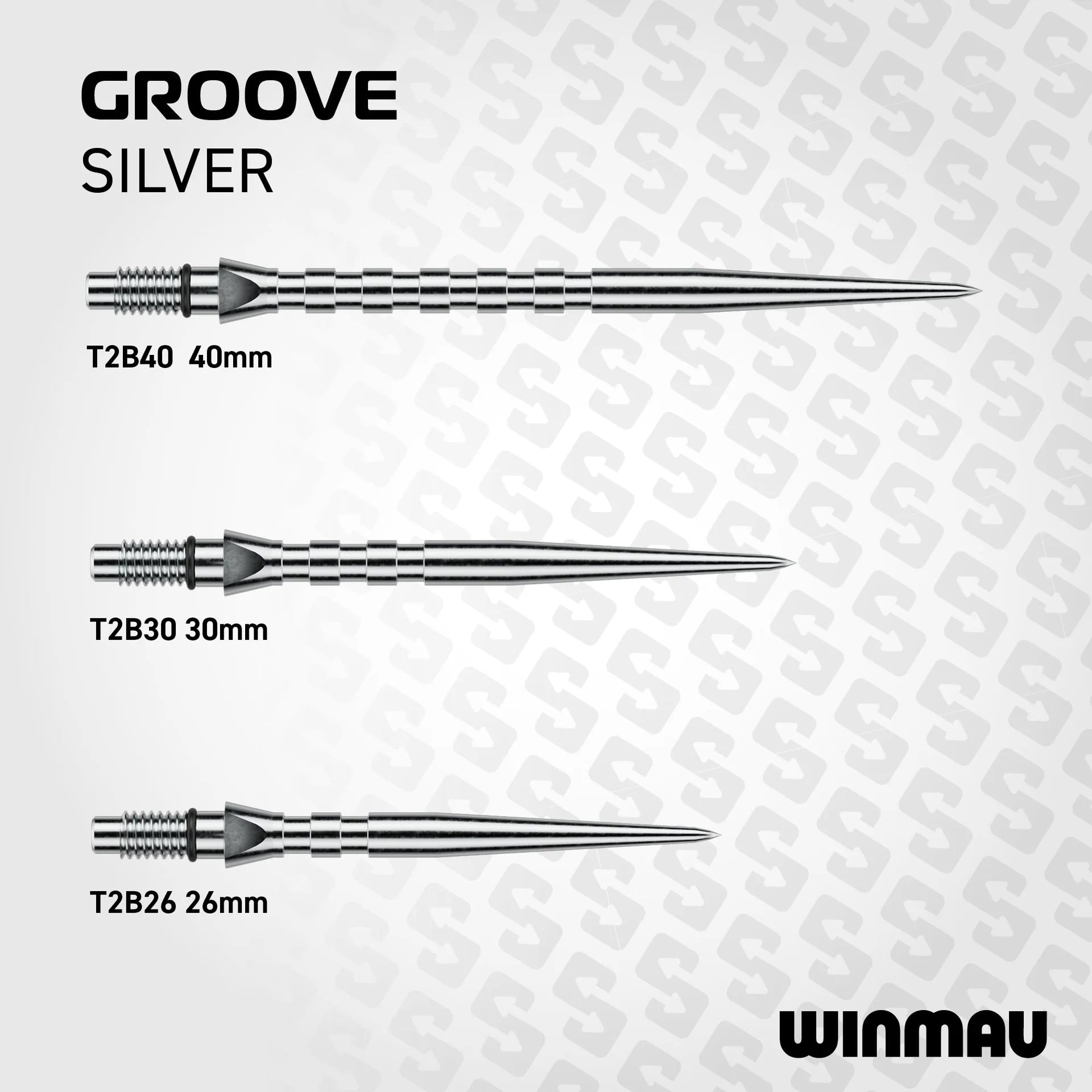 Winmau Switch Points Grooved Silver