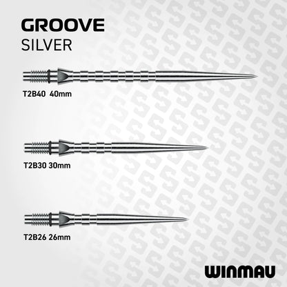 Winmau Switch Points Grooved Silver