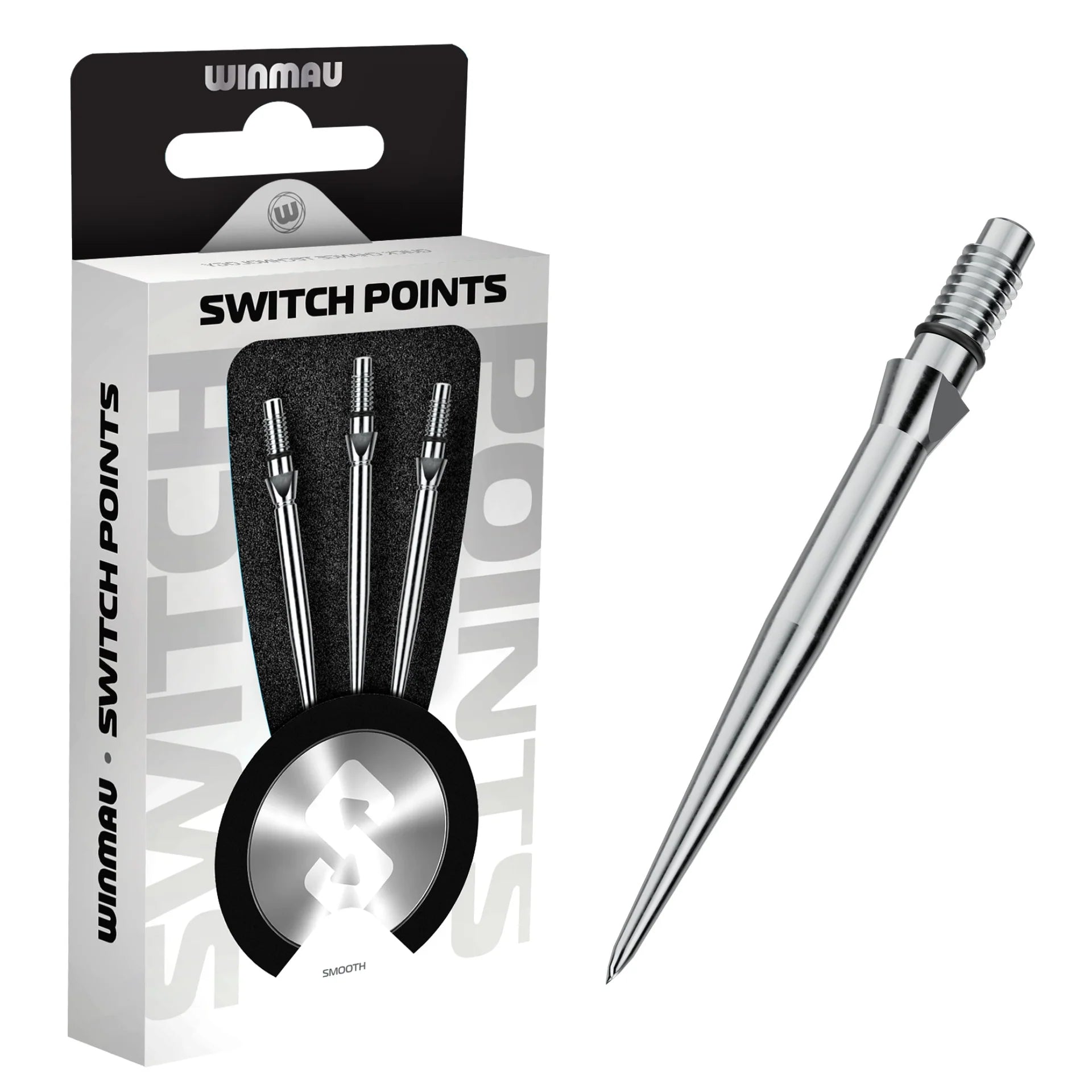 Winmau Switch Points Smooth Silver