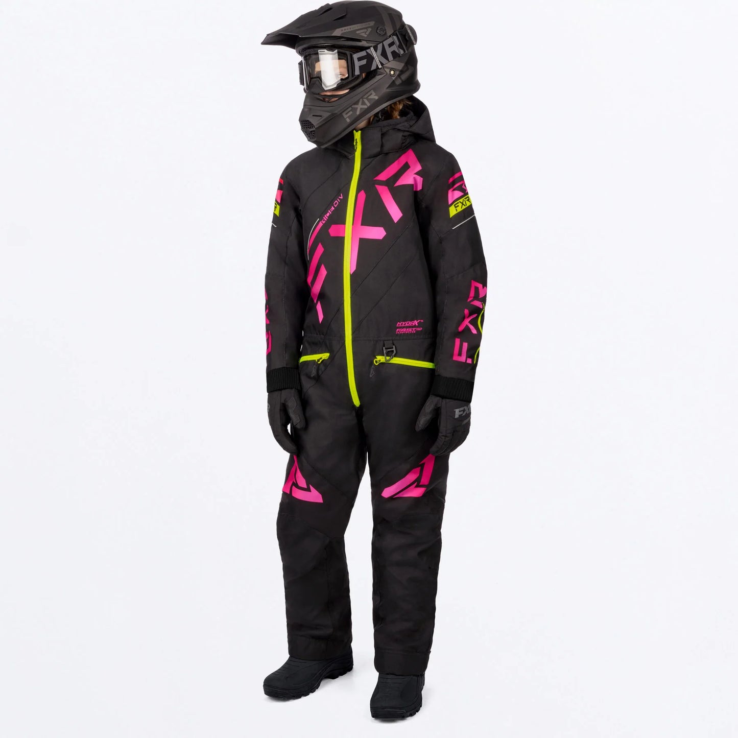 FXR Children's CX Monosuit Black/Raspberry Fade Size 6