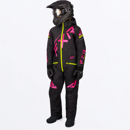 FXR Children's CX Monosuit Black/Raspberry Fade Size 6