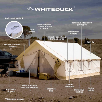 White Duck Alpha Pro 16'x20' Water/Fire Repellent Wall Tent (In-Store Pickup Only)