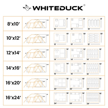 White Duck Alpha Pro 16'x20' Water/Fire Repellent Wall Tent (In-Store Pickup Only)