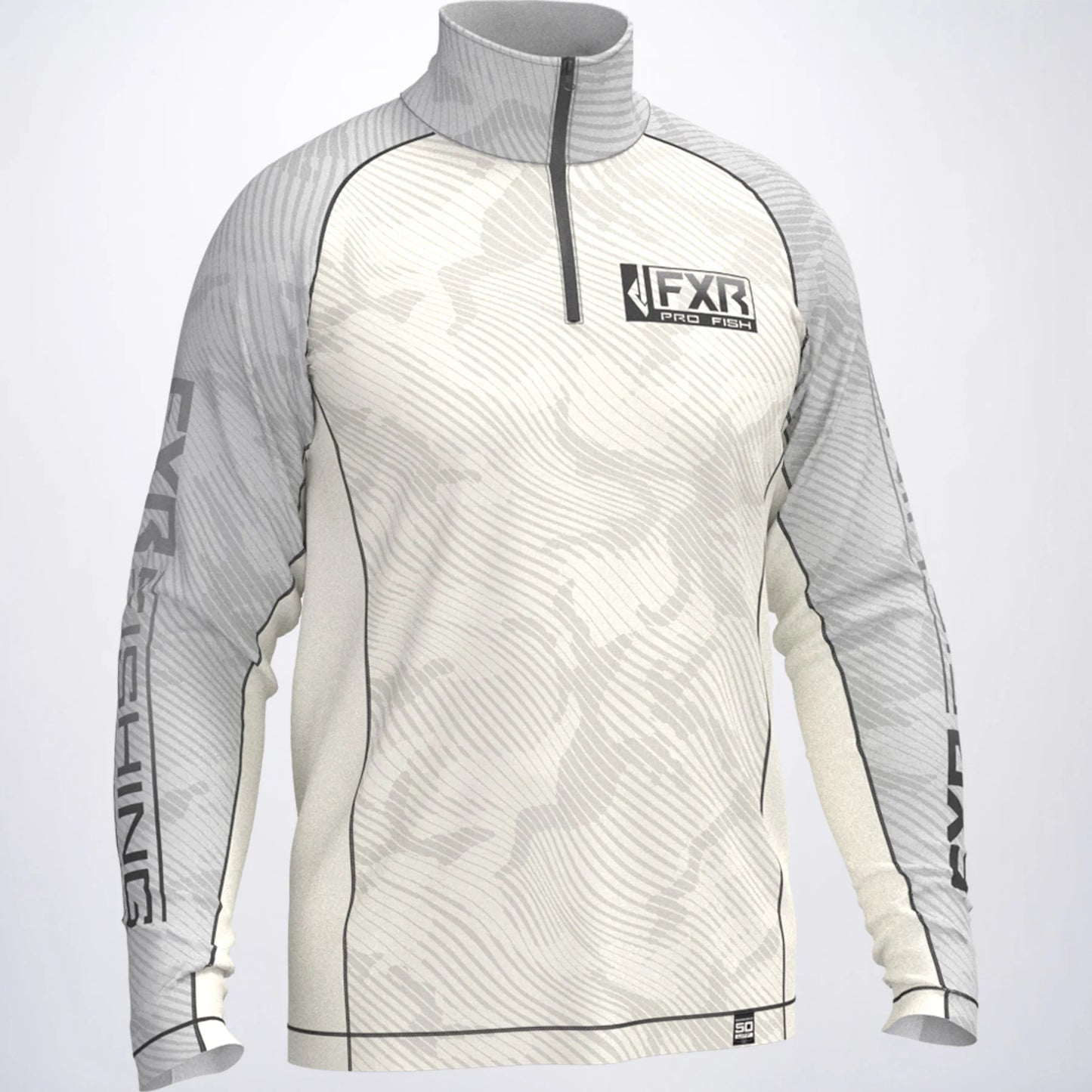 FXR Derby Shirt Long-Sleeve 1/4 Zip Bone/Grey Size M