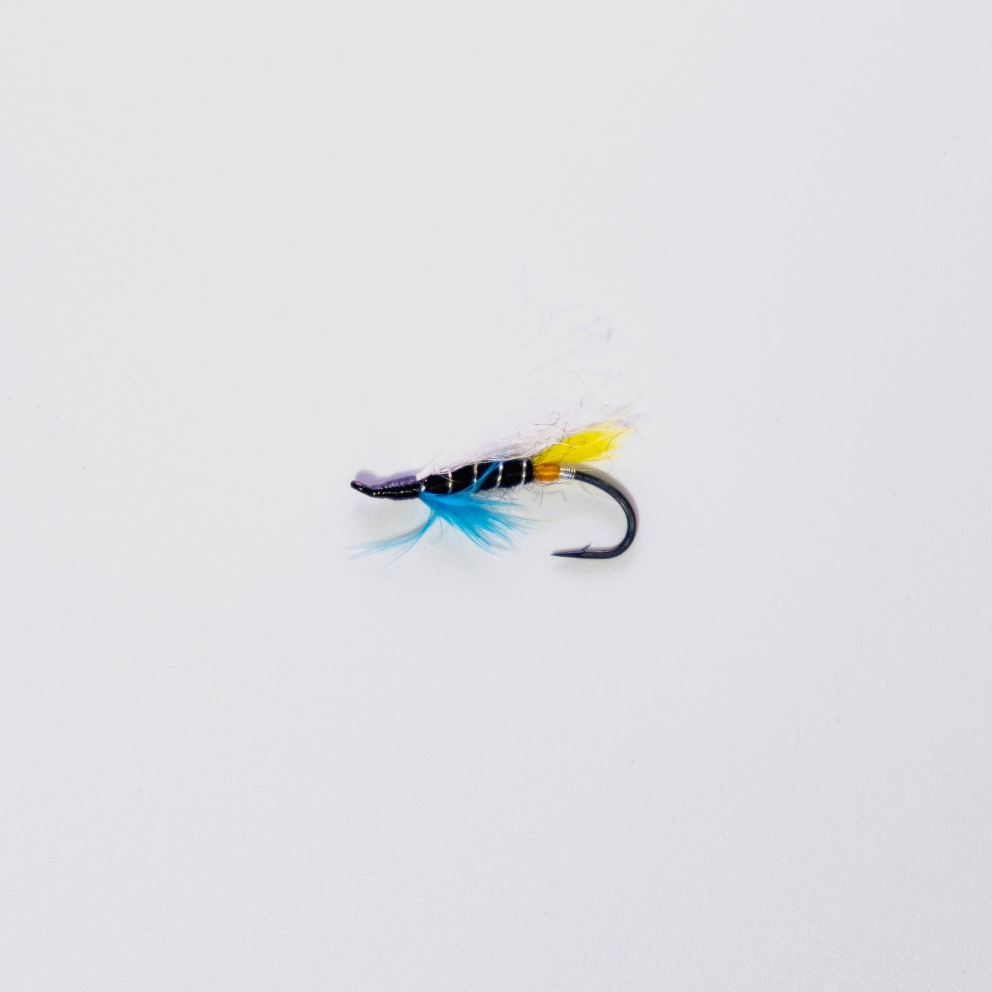 Wet Fly Blue Charm White Wing Yellow Butt #8