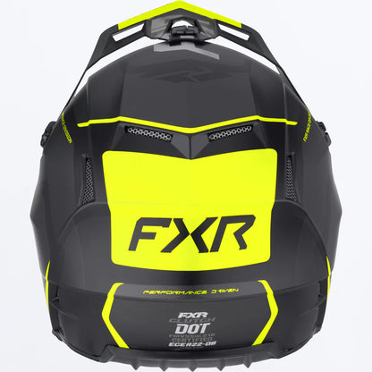 FXR Clutch Evo Helmet Black and HiVis Size L