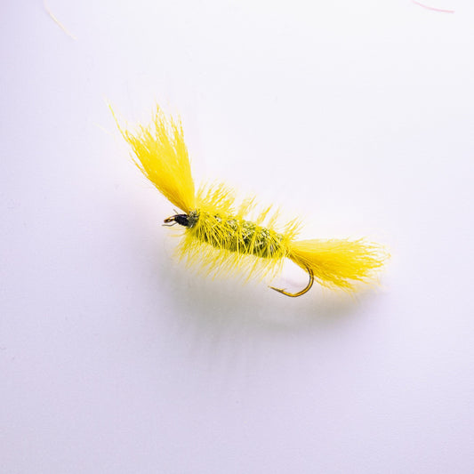 Dry Fly Green Body Yellow Hackle Bomber #6