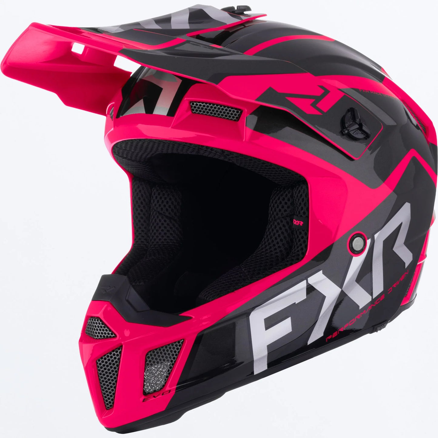 FXR Clutch EVO Helmet Youths' Black/Razz Size XL